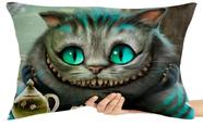 Capa Travesseiro fronha com ziper 50x70 Gato de Cheshire