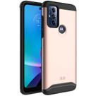 Capa TUDIA Moto G Play 2023 de camada dupla à prova de choque em ouro rosa