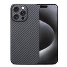 Capa Ultrafina GIMENOHIG para iPhone 16 Pro - Fibra de Carbono de Aramida Preta