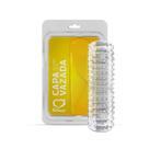 Capa Vazada Incolor 15cm - Silicone Ajustável com Pontas Massageadoras