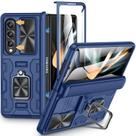 Capa VEGO para Samsung Galaxy Z Fold 4 com capa de câmera deslizante azul