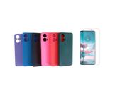 Capa Veludo + Película Hidrogel Compatível Para Moto G24