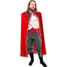 Capa Vermelha de Luxo Aveludada pra Fantasia Rei Príncipe Medieval Realeza Carnaval Festas e Halloween 130 cm
