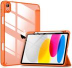 Capa VIKESI para iPad 11"/10,9" Transparente com Suporte para Apple Pencil - Laranja Capa VIKESI para iPad 11"/10,9" Transparente com Suporte para Apple Pencil - Laranja