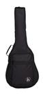 Capa Violão Folk Extra Luxo - Bolso Cargo - Preto- Nylon600