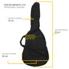 Capa Violão Infantil 3/4 com 95cm Luxo Proteção Bags Preto Capa Violão Infantil 3/4 com 95cm Luxo Proteção Bags Preto