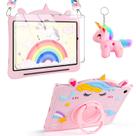 Capa VOFUOE para Samsung Galaxy Tab A9 Plus para crianças e meninas para Galaxy Tab A9+, capas com protetor de tela, bonecas, alça de ombro, capa de tablet de silicone macio para Galaxy Tab A9 Plus, 11 polegadas, rosa 2023