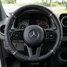Capa Volante Mercedes Sprinter Cromada Relevo 42cm material sintético PVC Premium