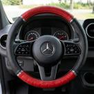 Capa Volante Mercedes Sprinter Cromada Relevo 42cm material sintético PVC Premium