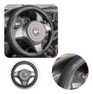 Capa Volante Novat Capas 38cm Sintética Preta Universal Protetor Antiderrapante Premium Para Carros Fiat Ford VW Chevrolet