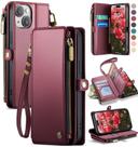Capa Wallet Defencase para iPhone 13 - Vermelho Vinho