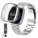 Capa Watch Band + TPU para Fitbit Versa 4/Sense 2 ZPJPPLX Silver
