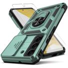 Capa YZOK Galaxy S22 com Tampa para Lente e Suporte Verde Capa YZOK Galaxy S22 com Tampa para Lente e Suporte Verde