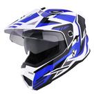 Capacete 1Storm Storm Force Blue Dual Sport com viseira dupla tamanho L