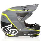 Capacete 6d atr-2 alpha cinza/verde fluor
