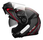 Capacete A118 Pulse Preto Cinza Vermelho Fosco Gp Tech