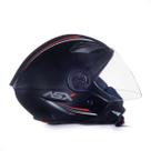 Capacete Aberto ASX City Air Solid Preto Brilhante