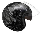 Capacete Aberto Bieffe Allegro Revival Preto Moto Oculos Sol