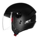 Capacete Aberto Fly Jet Hg Classic Preto Fosco Tamanho 58