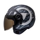 Capacete Aberto Freeway M Play Preto Grafite Fosco ~ Peels