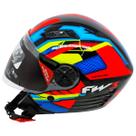 Capacete Aberto Fw3 X Open UP Laranja Oculos Interno Tam 60
