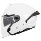 Capacete Aberto Mt Cosmo Sv Solid A0 Branco Brilho C Óculos