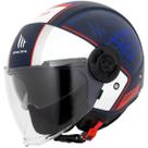 Capacete Aberto Mt Viale Sv pint C7 Azul Fosco -Óculos Solar