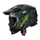 Capacete Aberto NorisK Darth II 4 em 1 Pala Moto Storm Cinza