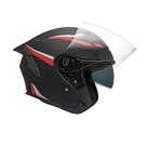 Capacete Aberto Oculos Bieffe B-Pace Authentic Vermelho Moto
