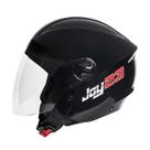 Capacete Aberto Taurus Joy 23 Open Face Preto Brilho