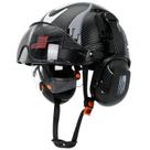 Capacete Aolamegs Safe Carbon Fiber Hard Hat com viseira dupla