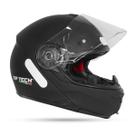 Capacete Articulado Gp Tech A118 Sv Mono Preto Fosco