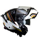 Capacete Articulado MT Atom 2 Robocop Xenom Dourado Moto
