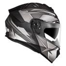 Capacete Articulado Xtroy Modular Exxor Preto e Branco Fosco Tamanho:58Cor:Preto e Branco
