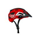Capacete Asw Bike Iron InMold Com Pala Ajustável Vermelho e Preto