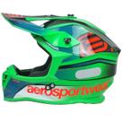 Capacete Asw Motocross R3 Essence Verde Laranja Preto Azul - Capacete Asw Motocross R3 Essence Verde Laranja Preto Azul -