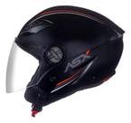Capacete ASX City Air Solid Preto Fosco