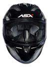 Capacete asx city arrow preto brilho grafite/vermelho 62/xl