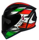 Capacete ASX City Arrow Preto/Vermelho/Verde