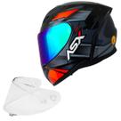 Capacete Asx City Start Cinza Esportivo Viseira Camaleão
