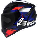 Capacete Asx City Start Preto Brilhante Com Vermelho Azul Esportivo Moto Capacete Asx City Start Preto Brilhante Com Vermelho Azul Esportivo Moto