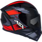 Capacete ASX City Start Preto / Vermelho / Cinza