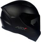 Capacete asx city sv solid fosco preto graf com oculos interno