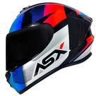 Capacete ASX Draken Striker Preto Azul Vermelho