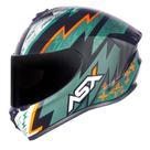 Capacete Asx Draken Thunder Fosco Preto/Verde/Laranja Capacete Asx Draken Thunder Fosco Preto/Verde/Laranja