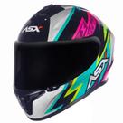 Capacete ASX Draken Thunder Preto Brilho / Rosa / Tifany Capacete ASX Draken Thunder Preto Brilho / Rosa / Tifany