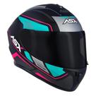 Capacete ASX Draken Wind Preto Rosa e Verde - Preto+Rosa