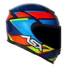Capacete Asx Eagle Fast Fosco Azul Vermelho