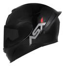 Capacete Asx Eagle Racing Solid Brilho Preto