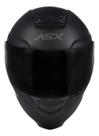 Capacete asx eagle solid preto fosco cinza 58/m